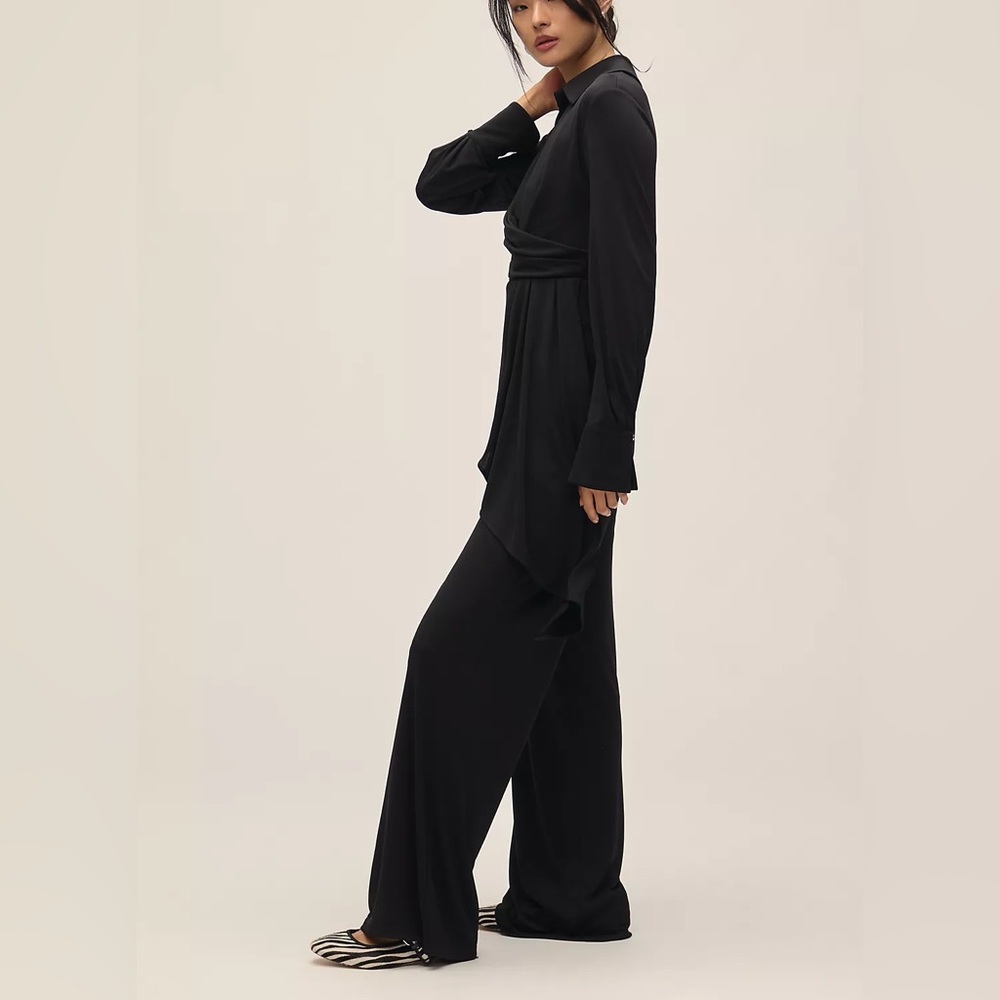 Anthropologie Exquise Bella Wrapped Jumpsuit black size xs - Picture 4 of 7